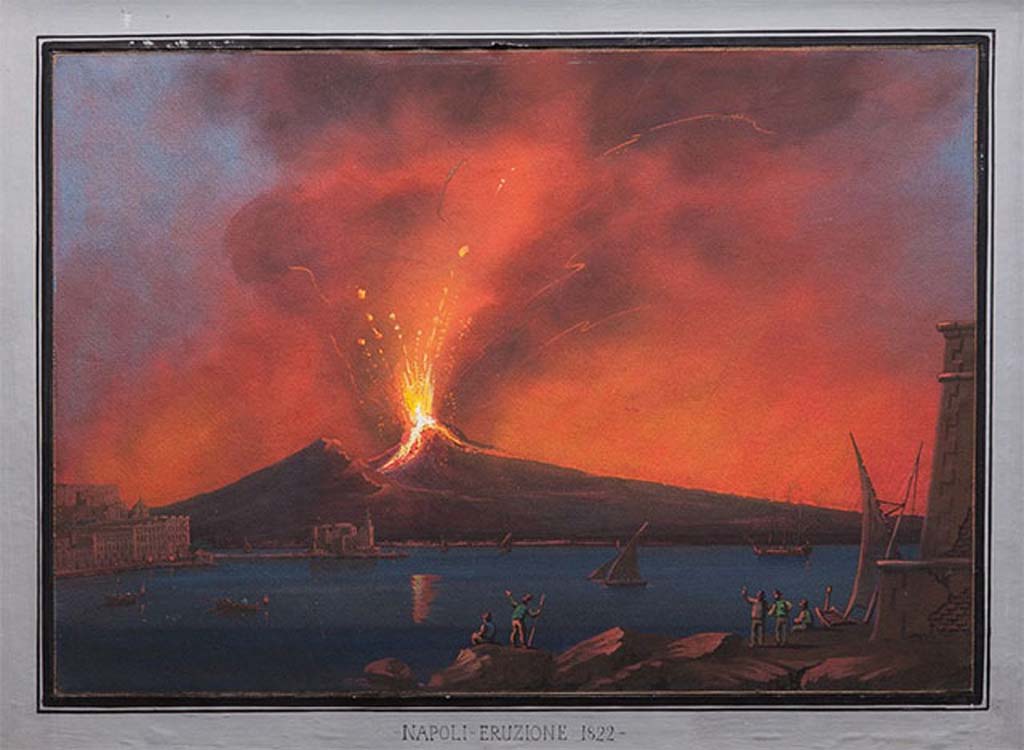 Vesuvius Eruption 1832, painting by Camillo de Vito, Naples.