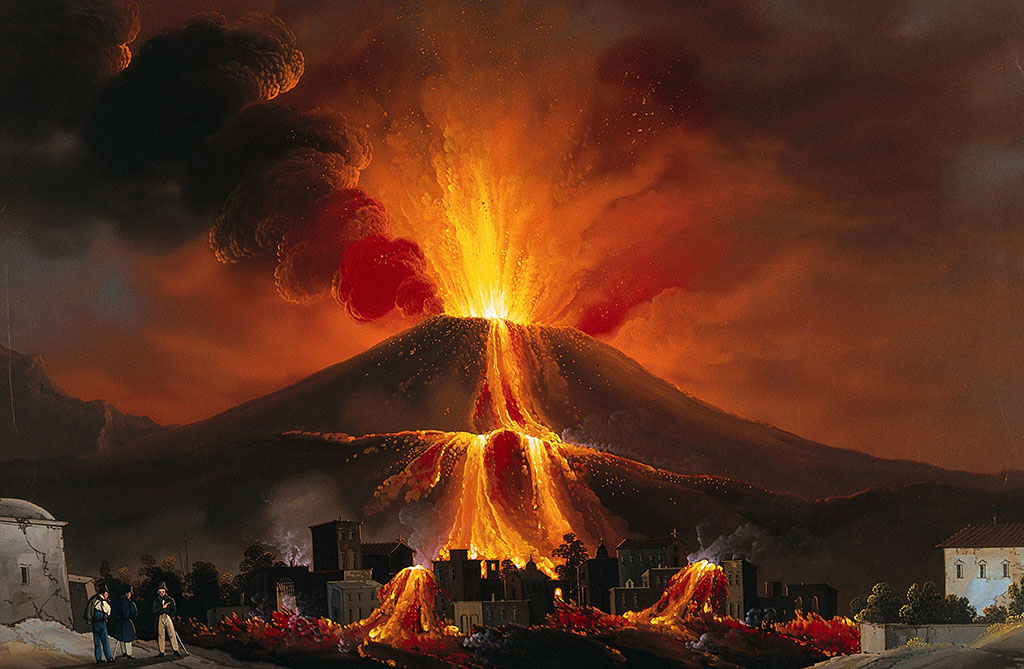 Vesuvius Eruption 1850 from Ottaviano. Giorgio Sommer n. 754.