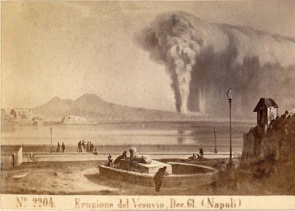 Vesuvius Eruption April 26th, 1872 at 3.30pm. Photo by Giorgio Sommer, No. 6103.