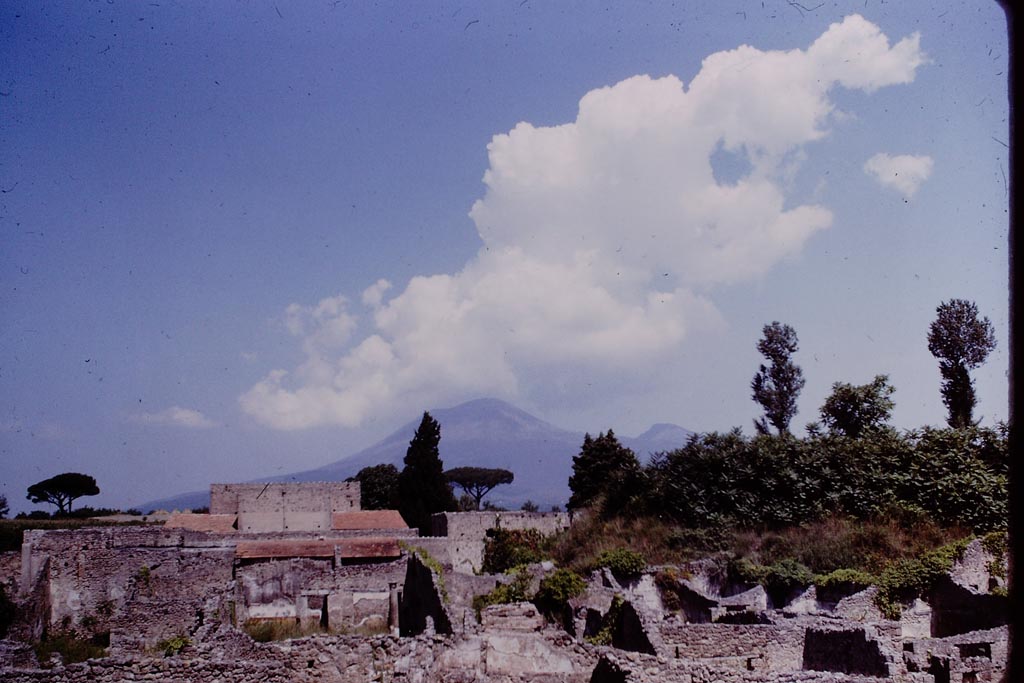 Looking north to Vesuvius. 1964. Photo by Stanley A. Jashemski.
Source: The Wilhelmina and Stanley A. Jashemski archive in the University of Maryland Library, Special Collections (See collection page) and made available under the Creative Commons Attribution-Non-commercial License v.4. See Licence and use details.
J64f1624
