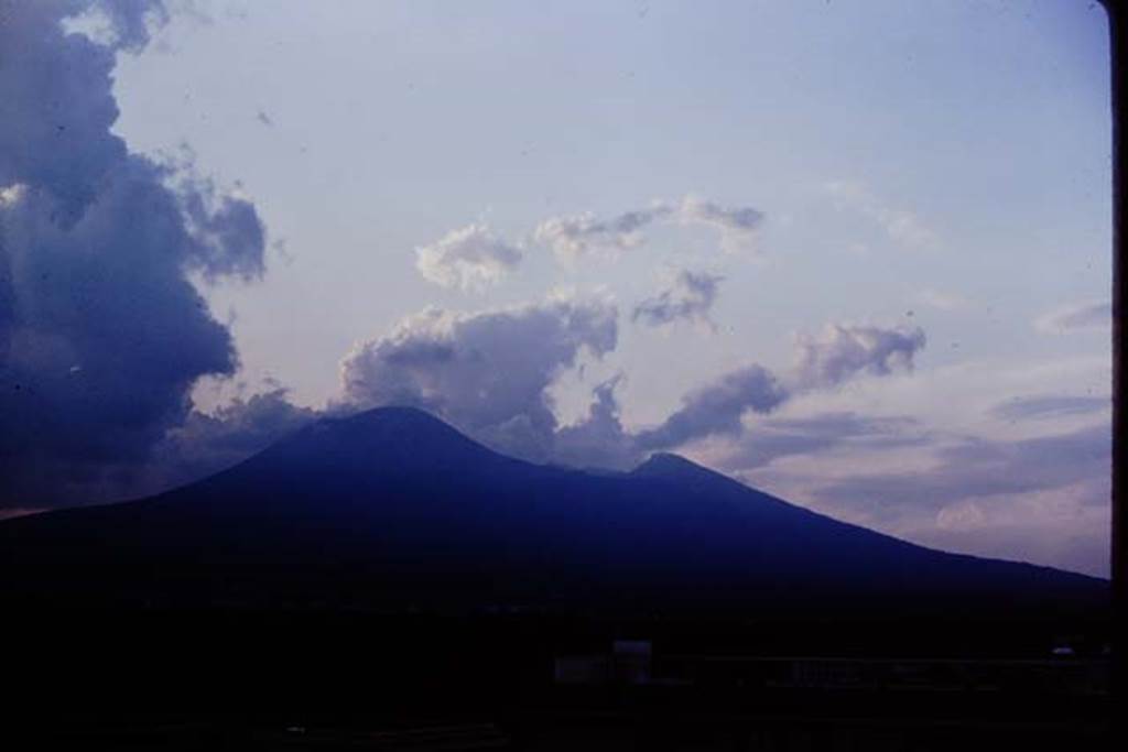 Missionari Redentoristi Colle Sant'Alfonso. 1964. Photo by Stanley A. Jashemski.
It sits on a hill of volcanic origin, S. Maria La Bruna, 185 metres high with Vesuvius behind to the north.
According to the church web site “the hill has suffered little from the devastating effects of nearby Vesuvius, from which a large valley separates it, enough to protect it from lava eruptions”. 
The hill and church are a very prominent landmark to anyone travelling along the A3 autostrada who looks north towards Vesuvius.
Source: The Wilhelmina and Stanley A. Jashemski archive in the University of Maryland Library, Special Collections (See collection page) and made available under the Creative Commons Attribution-Non-commercial License v.4. See Licence and use details.
J64f1138
