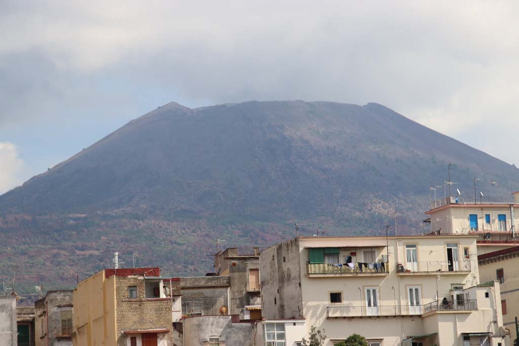 Vesuvius, from Pompeii, 1968.  Photo by Stanley A. Jashemski.
Source: The Wilhelmina and Stanley A. Jashemski archive in the University of Maryland Library, Special Collections (See collection page) and made available under the Creative Commons Attribution-Non-commercial License v.4. See Licence and use details.
J68f1761
